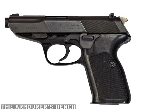 Walther P5 pistol with a low recoil