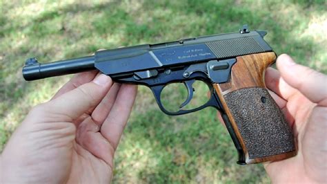 Walther P5 pistol being used in a shooting competition