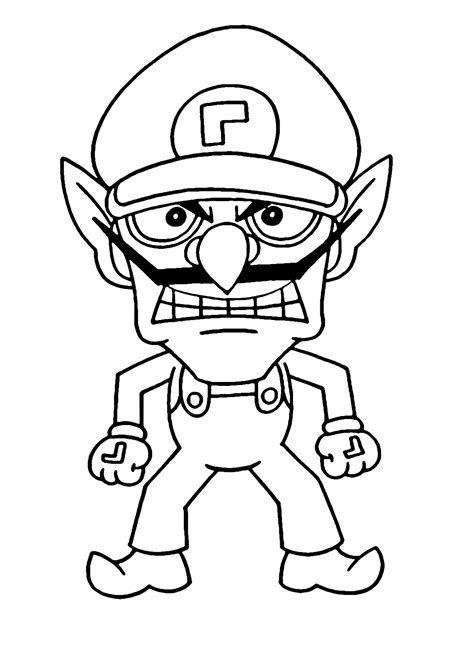 Waluigi Coloring Pages