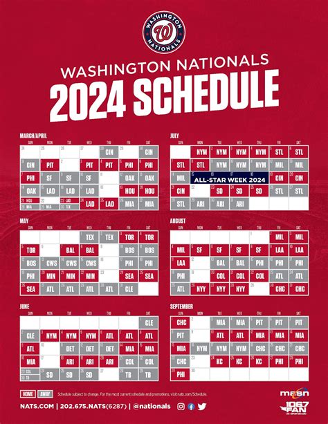 Washington Nationals Schedule