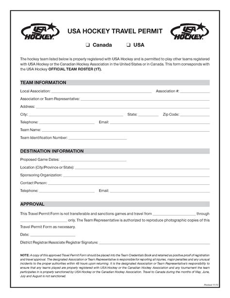 Washington State Trip Permit Template 1