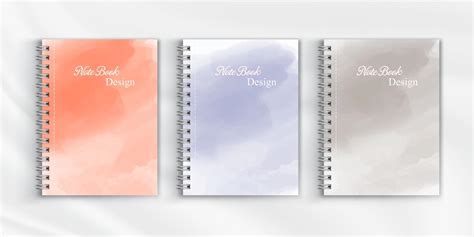 Watercolor Notebook Cover Design