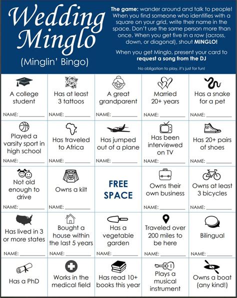 Wedding Ceremony Bingo