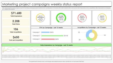 Weekly Status Report Marketing Campaign