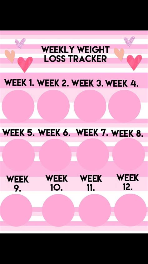 Weekly Weight Loss Tracker Template For Instagram