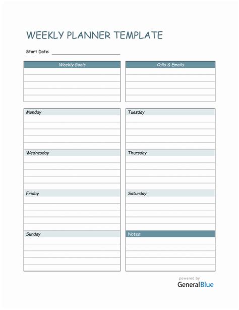 Benefits of Using a Weekly Word Planner Template