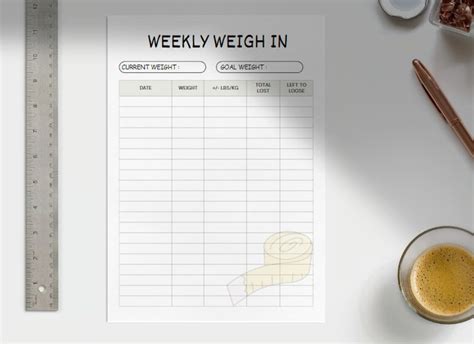 Weight Loss Progress Chart