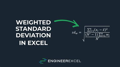 Weighted Standard Deviation Formula in Excel