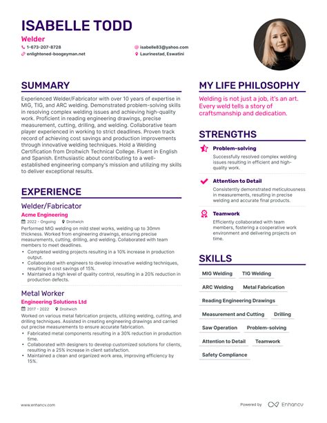 Welder Resume Examples