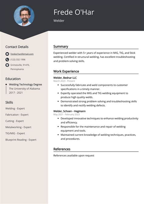 Welder Resume Example 5