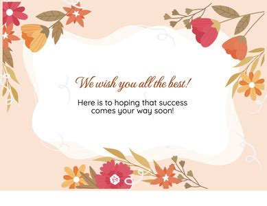 Whimsical Goodbye Card Template