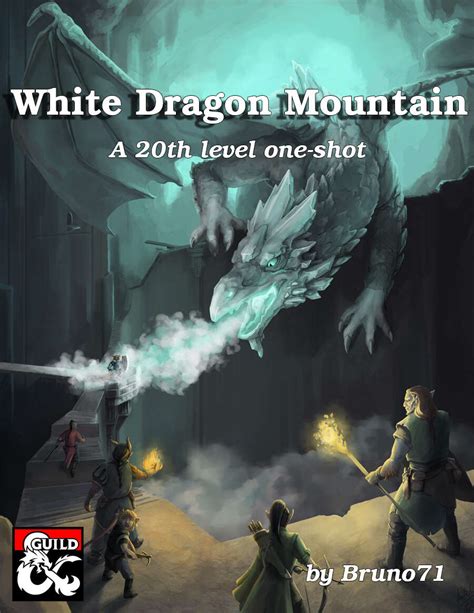 Image of the White Dragon on a Mountain