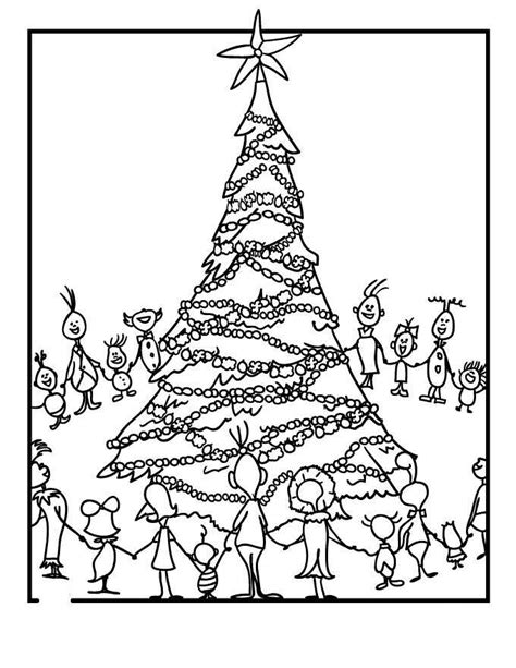 Whoville Christmas Tree Coloring Pages