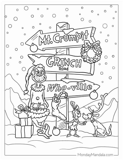 Whoville Street Scene Coloring Pages