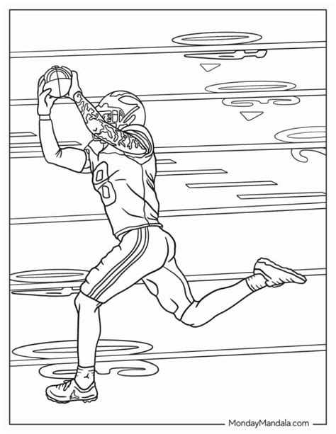 Wide Receiver Coloring Page