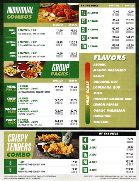 Wingstop Menu Image