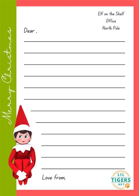 A photo of a winter letter template