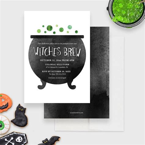 Witch's brew invitation template