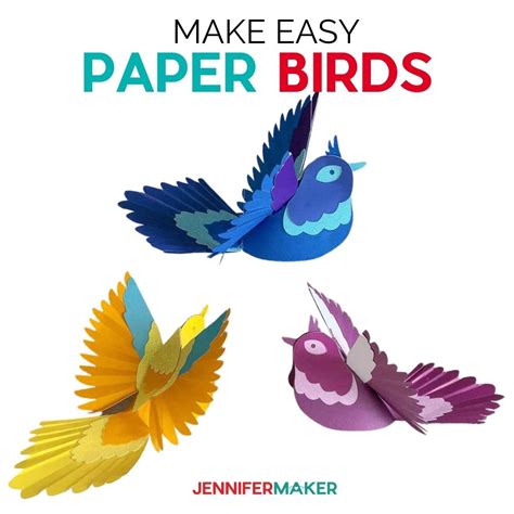 Wonderful 3D Paper Bird Template