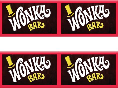 Wonka Bar Wrapper Template Design Image