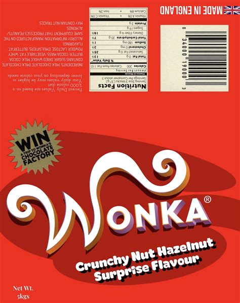 Wonka Bar Wrapper Template Example Image