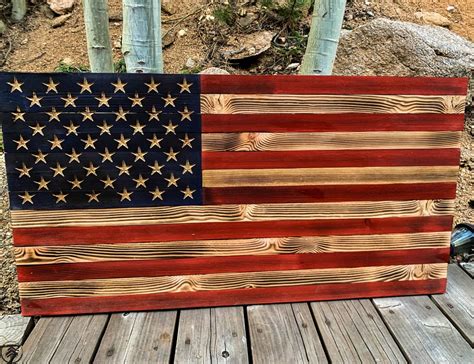 Wooden American Flag