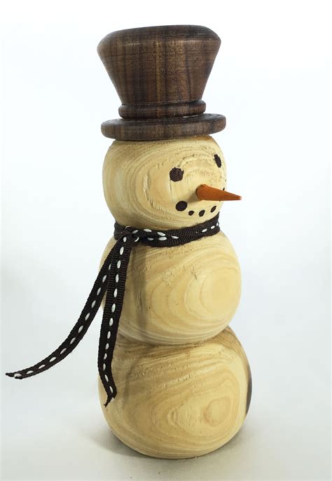 Wooden Snowman Ornaments