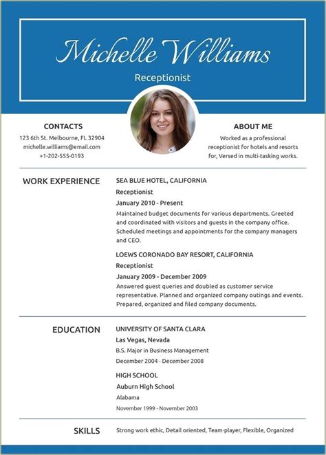 Word 2003 Resume Template Download