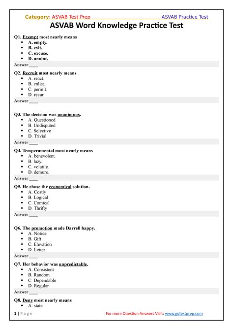 Word Knowledge Practice Questions Image 3