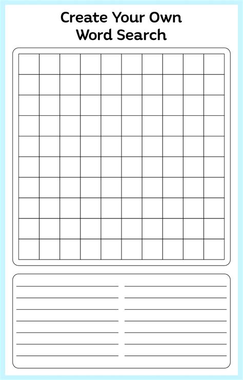 Word Search Template