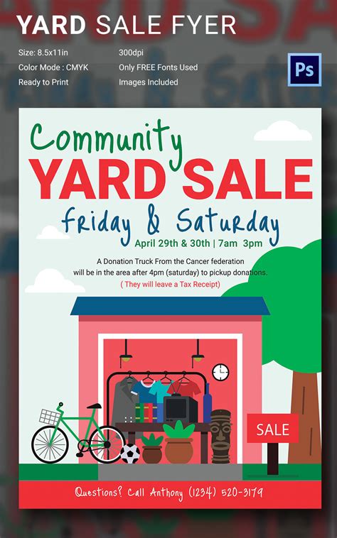 Yard Sale Flyer Template Design