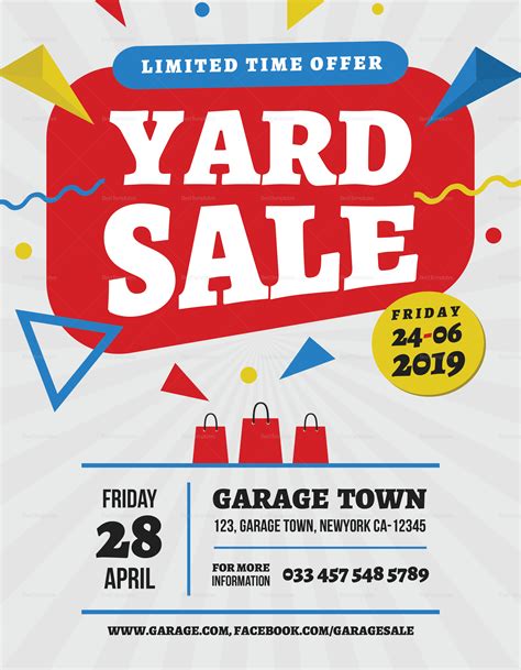 Yard Sale Flyer Template Download Free