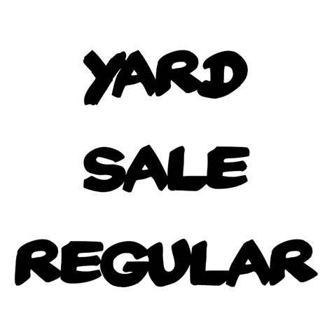 Yard Sale Sign Font Size and Style