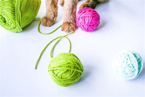 Yarn Ball Cat Ornament