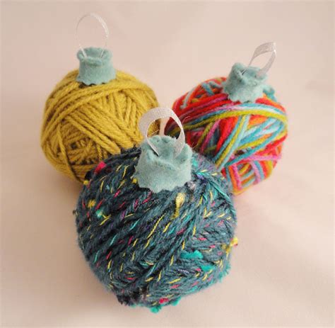 Yarn ball ornaments