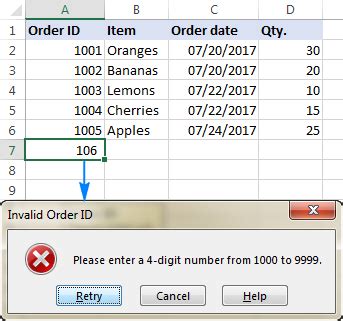 Yes or No Fields Data Validation in Excel