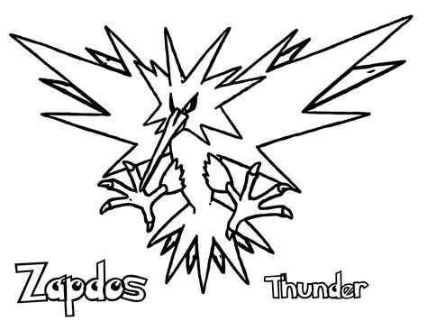 Zapdos Coloring Pages