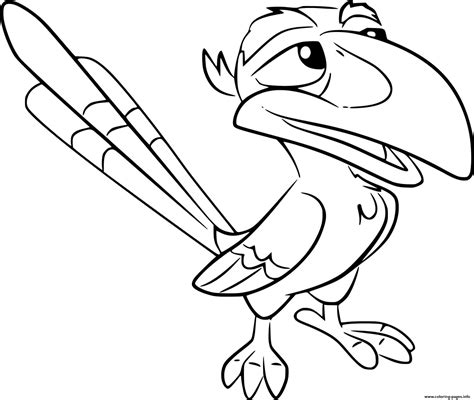 Zazu Coloring Pages For Kids Free Printables