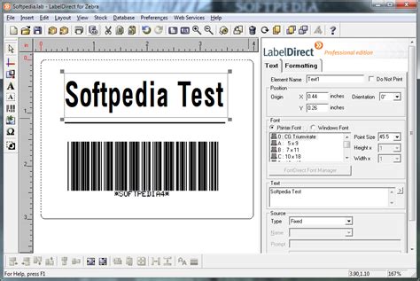 Zebra Printer Label Template Example 1