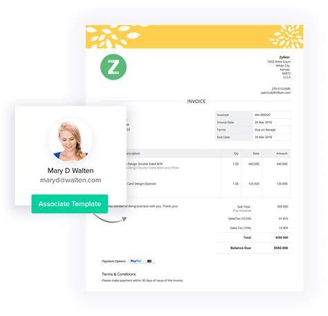 Zoho Invoice Template 4