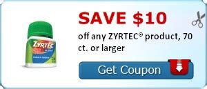 Zyrtec Coupon 10