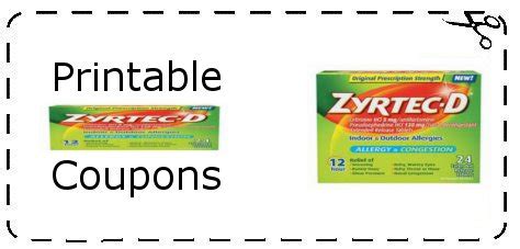 Zyrtec D Coupons Printable Deals