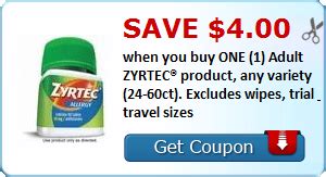 Zyrtec Email Coupons