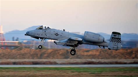 A-10 Thunderbolt taking off