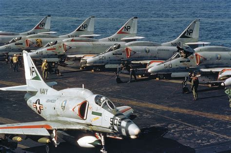 A-4 Skyhawk on deck