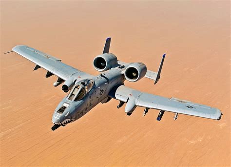 An A-10 Thunderbolt II taking off from a runway