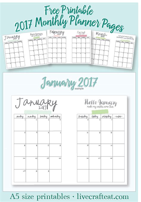 Benefits of using an A5 calendar printable