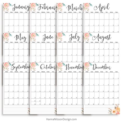 A5 calendar printables gallery