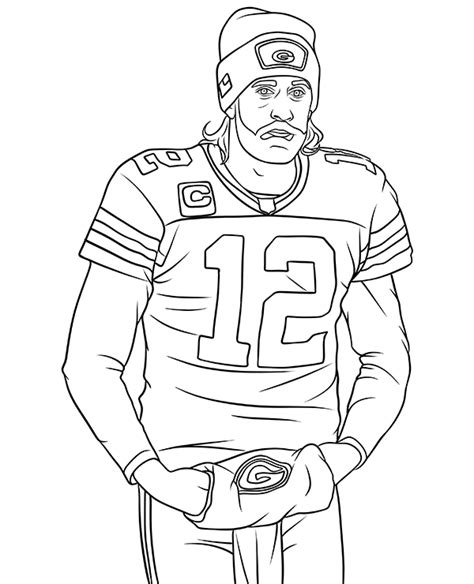 Aaron Rodgers Coloring Page