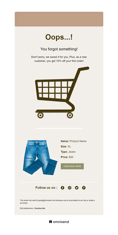 Abandon Cart Email Template